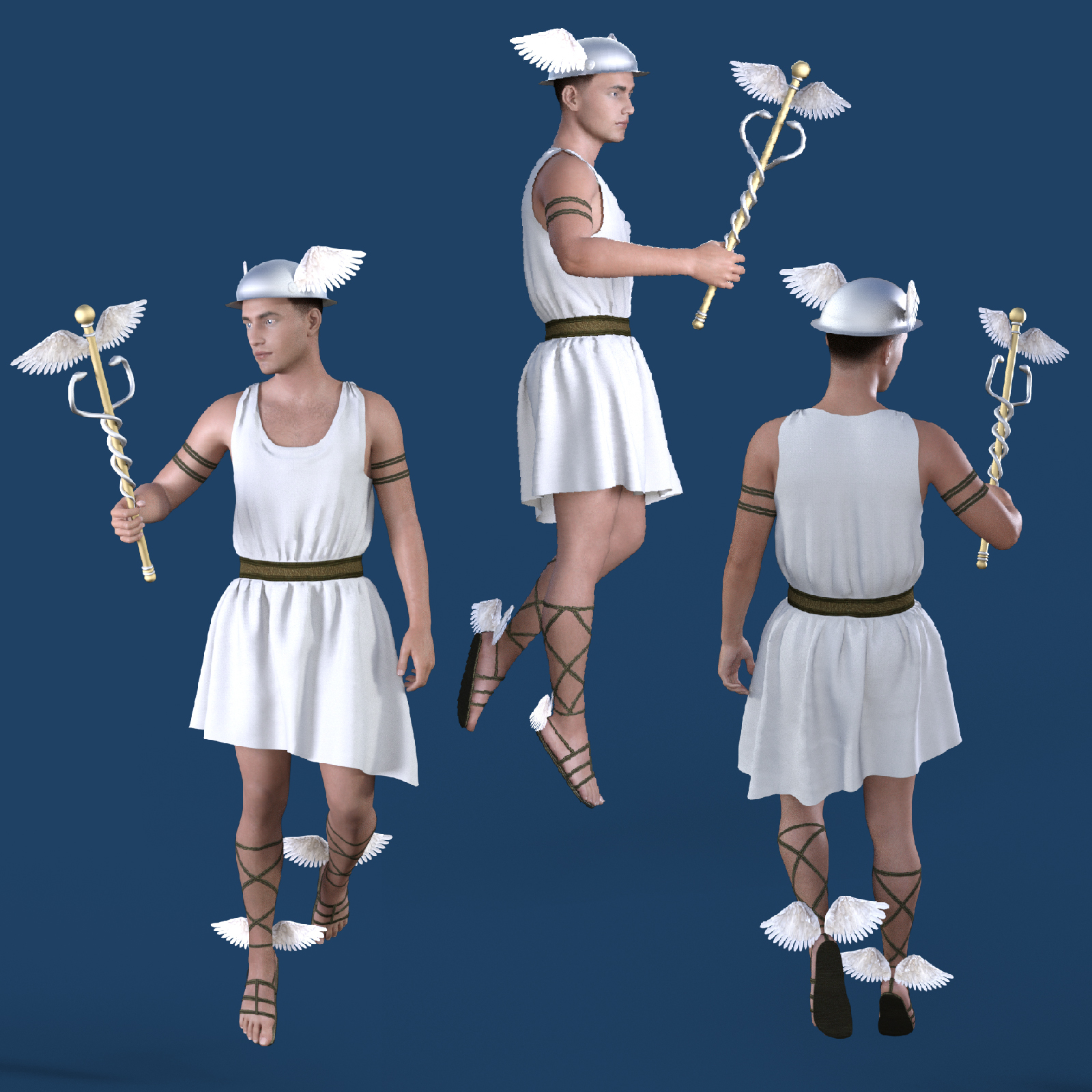 Costume of Hermes the Greek god of trade and fortune by N/A