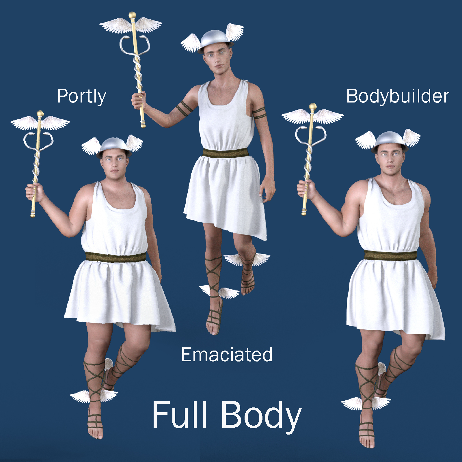 Costume of Hermes the Greek god of trade and fortune by N/A