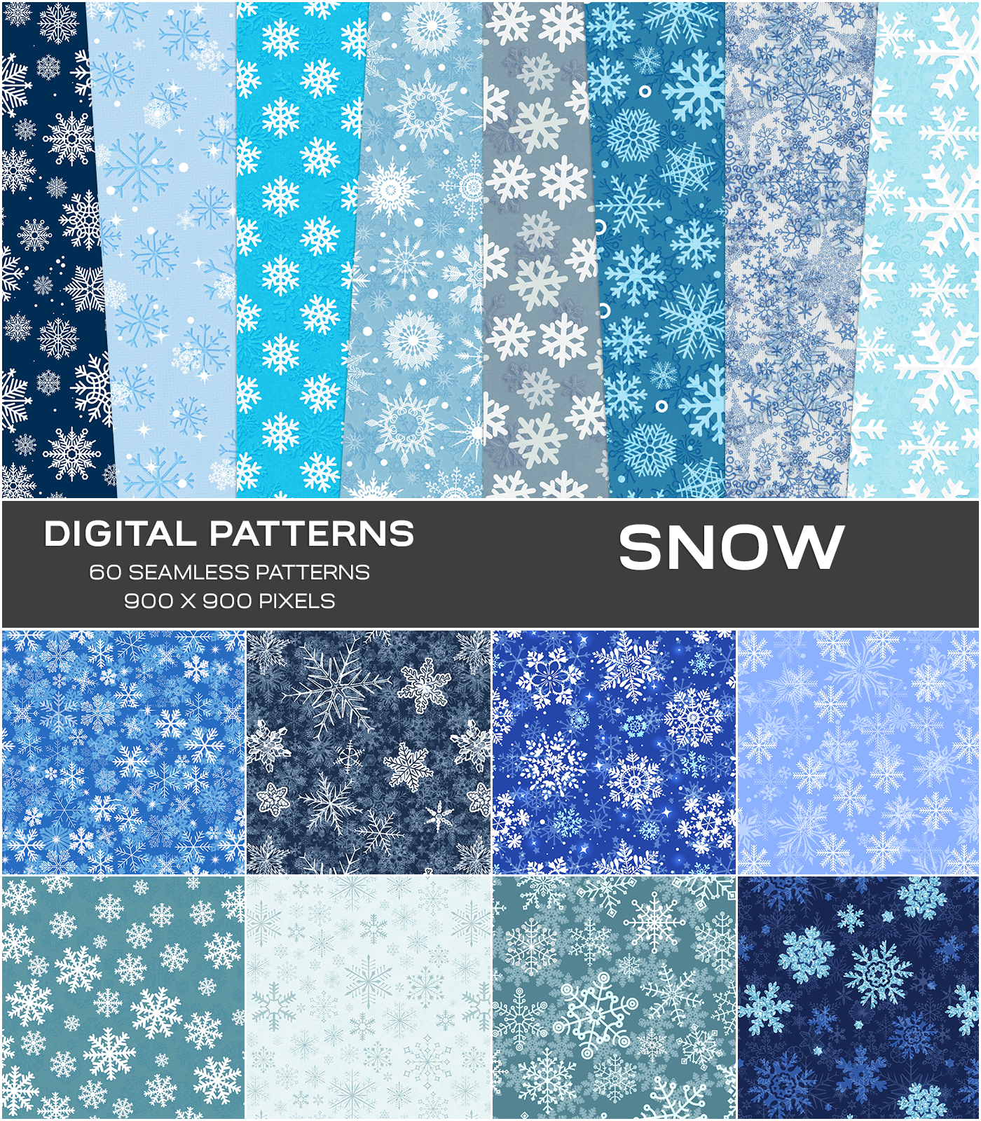 Digital Patterns - Snow by N/A