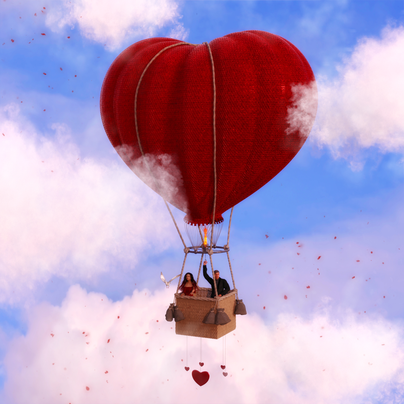 Heart Hot Air Balloon by N/A