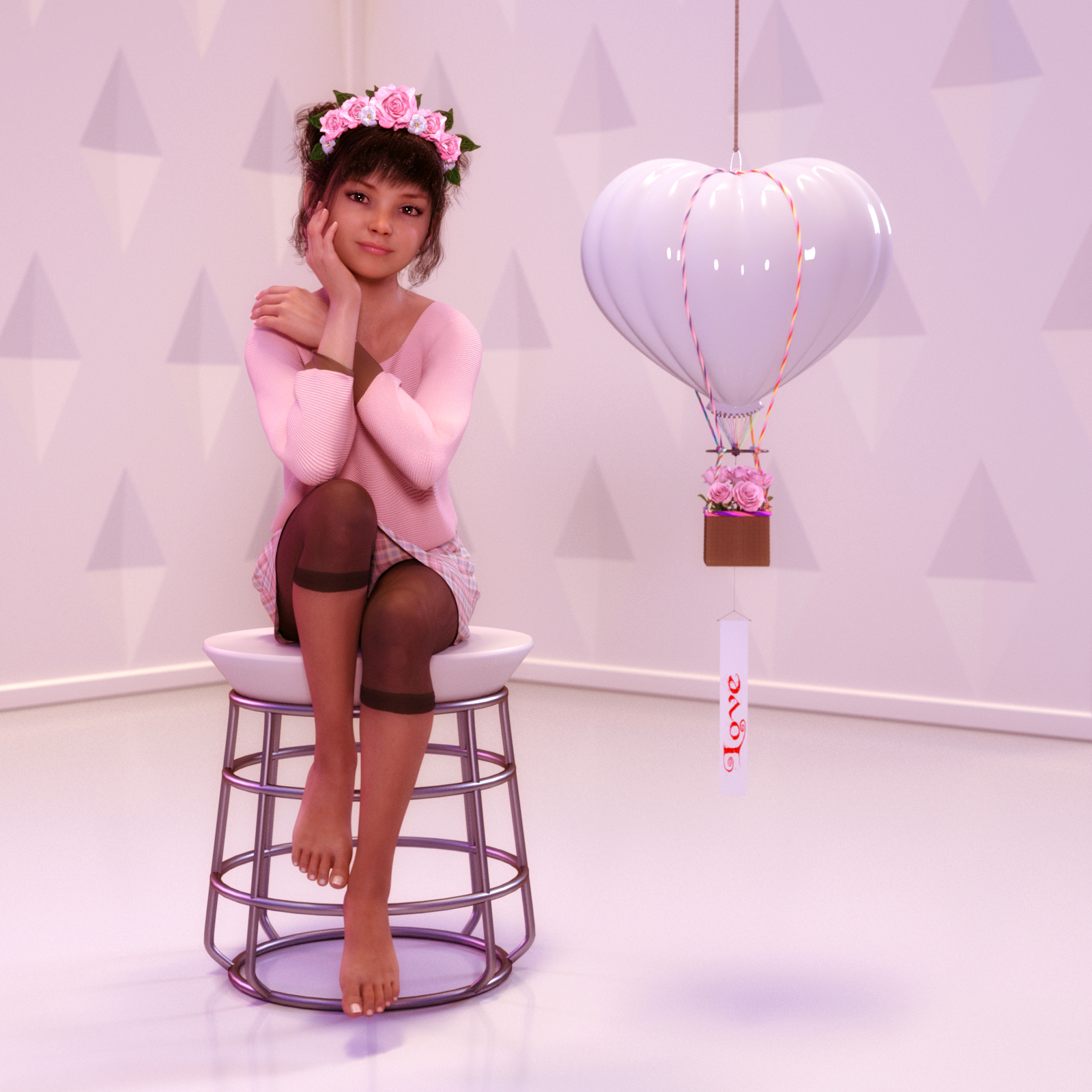 Heart Hot Air Balloon by N/A