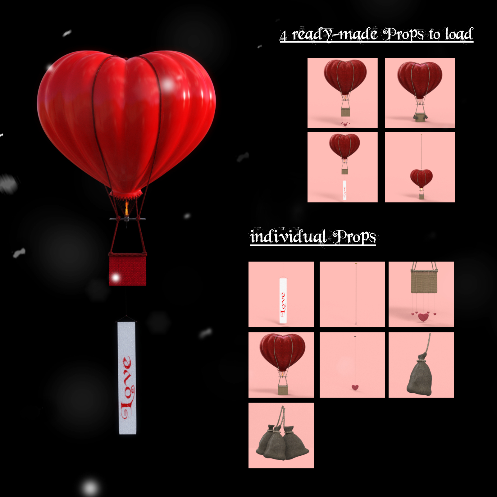 Heart Hot Air Balloon by N/A