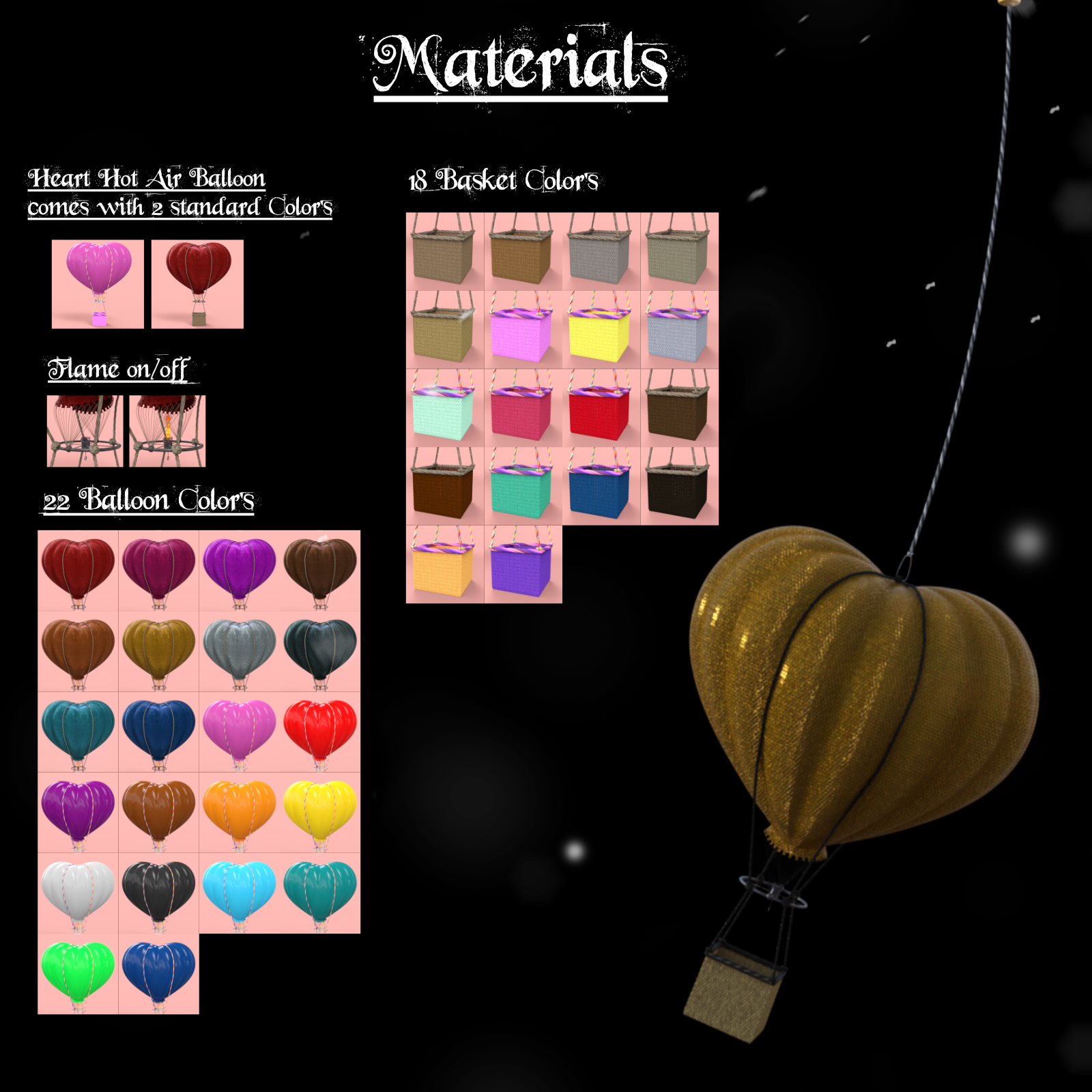 Heart Hot Air Balloon by N/A
