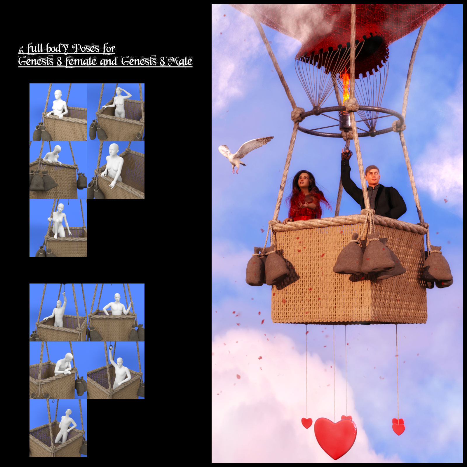 Heart Hot Air Balloon by N/A