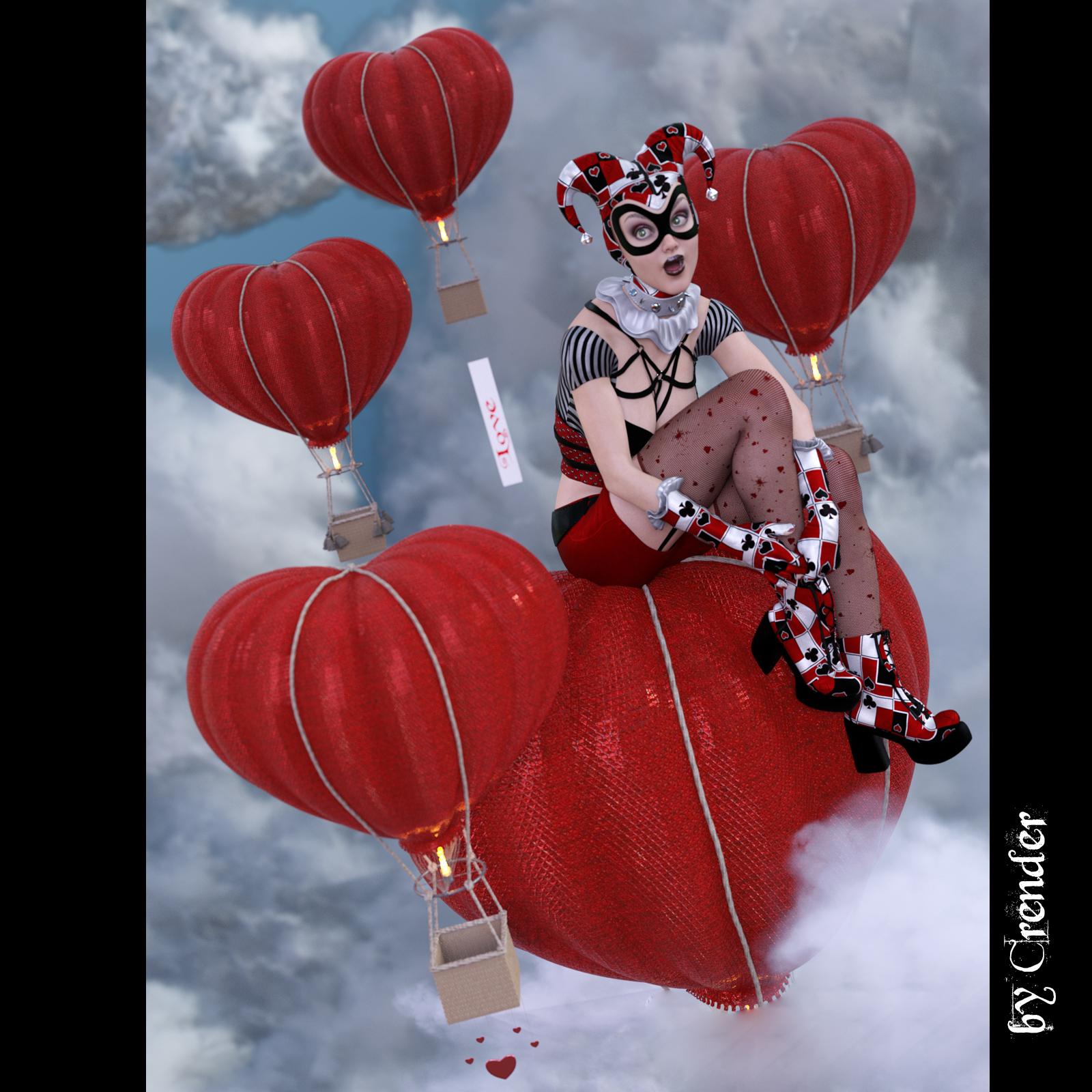 Heart Hot Air Balloon by N/A
