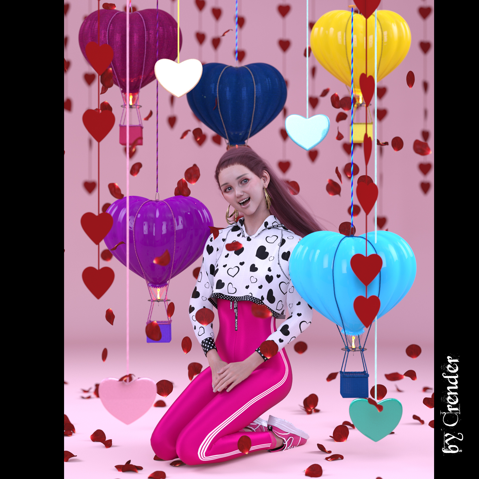 Heart Hot Air Balloon by N/A