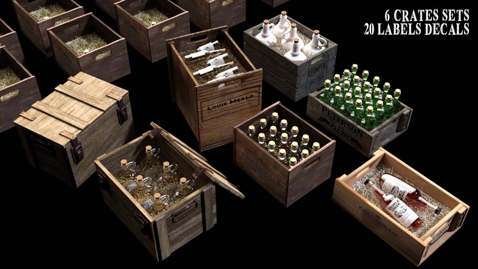 Prohibition Alcohols Bottles Barrels for DS by N/A