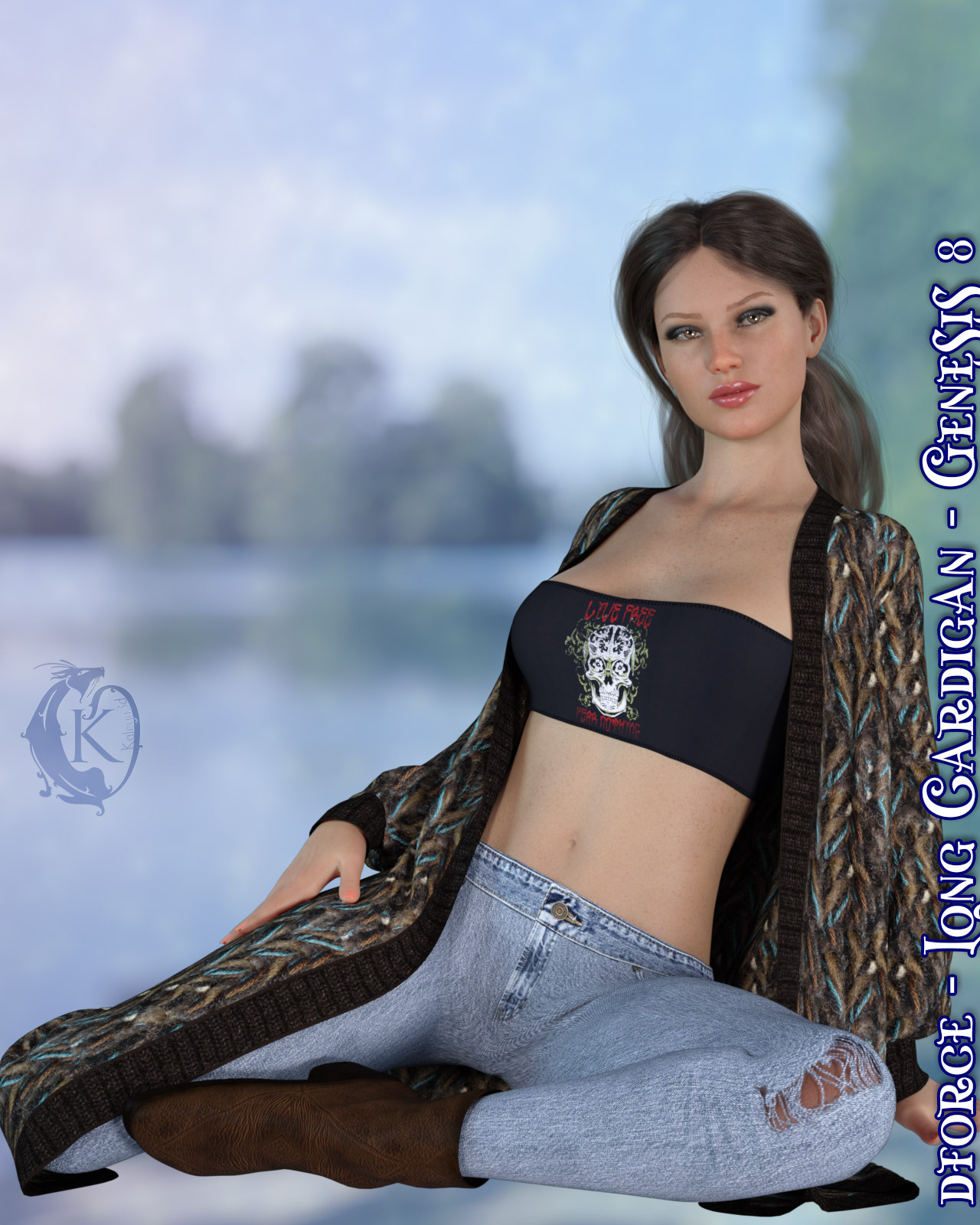 dforce - Long Cardigan - Genesis 8 by N/A