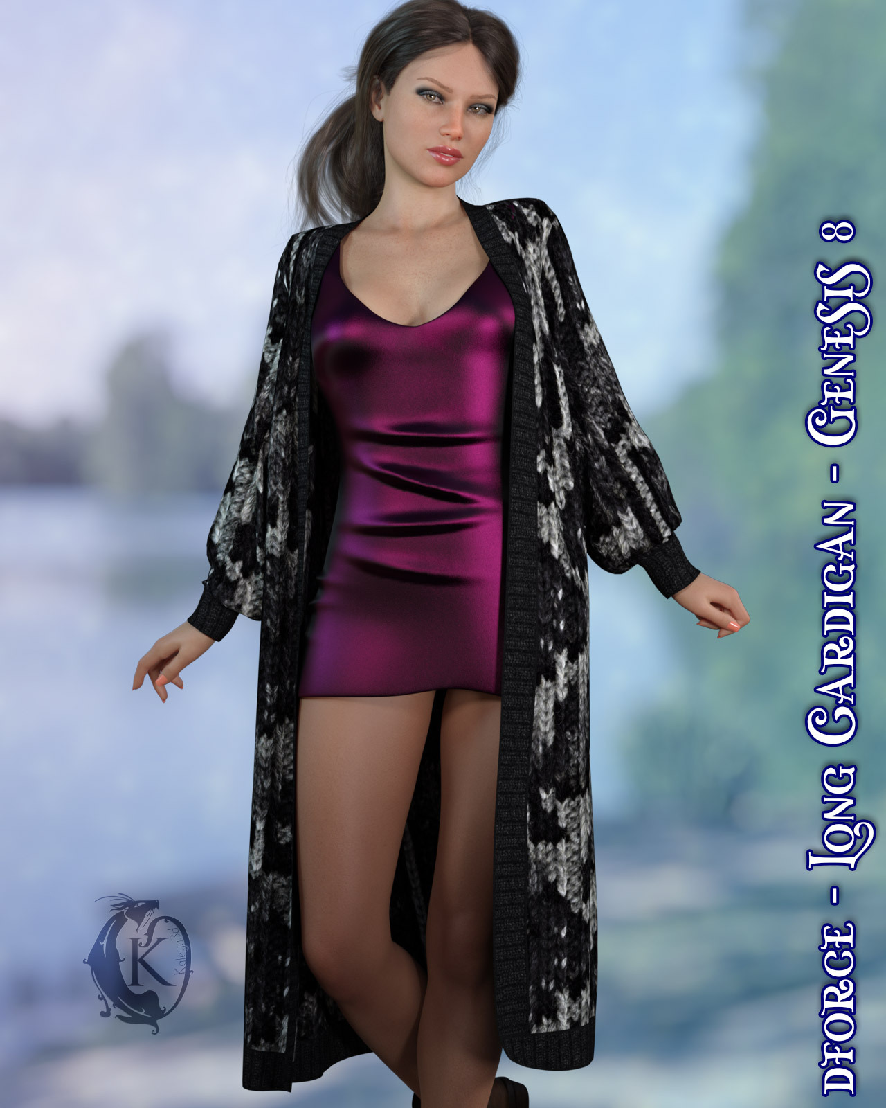 dforce - Long Cardigan - Genesis 8 by N/A
