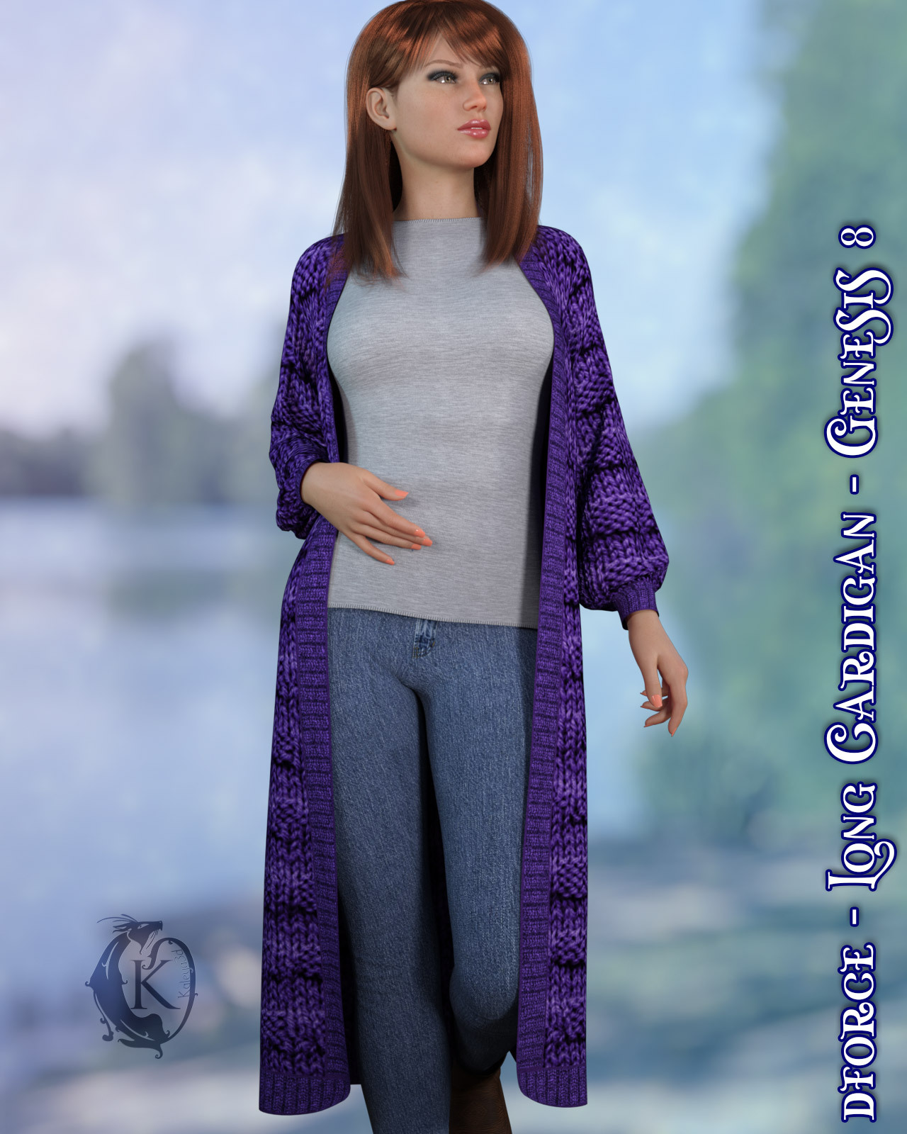 dforce - Long Cardigan - Genesis 8 by N/A