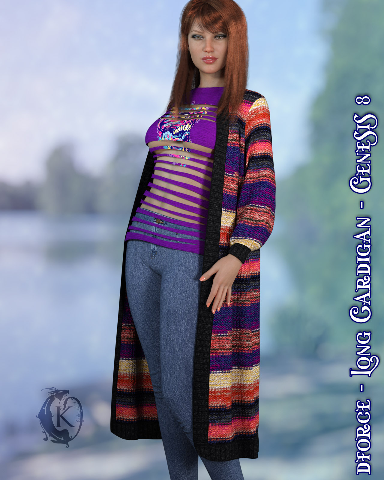 dforce - Long Cardigan - Genesis 8 by N/A