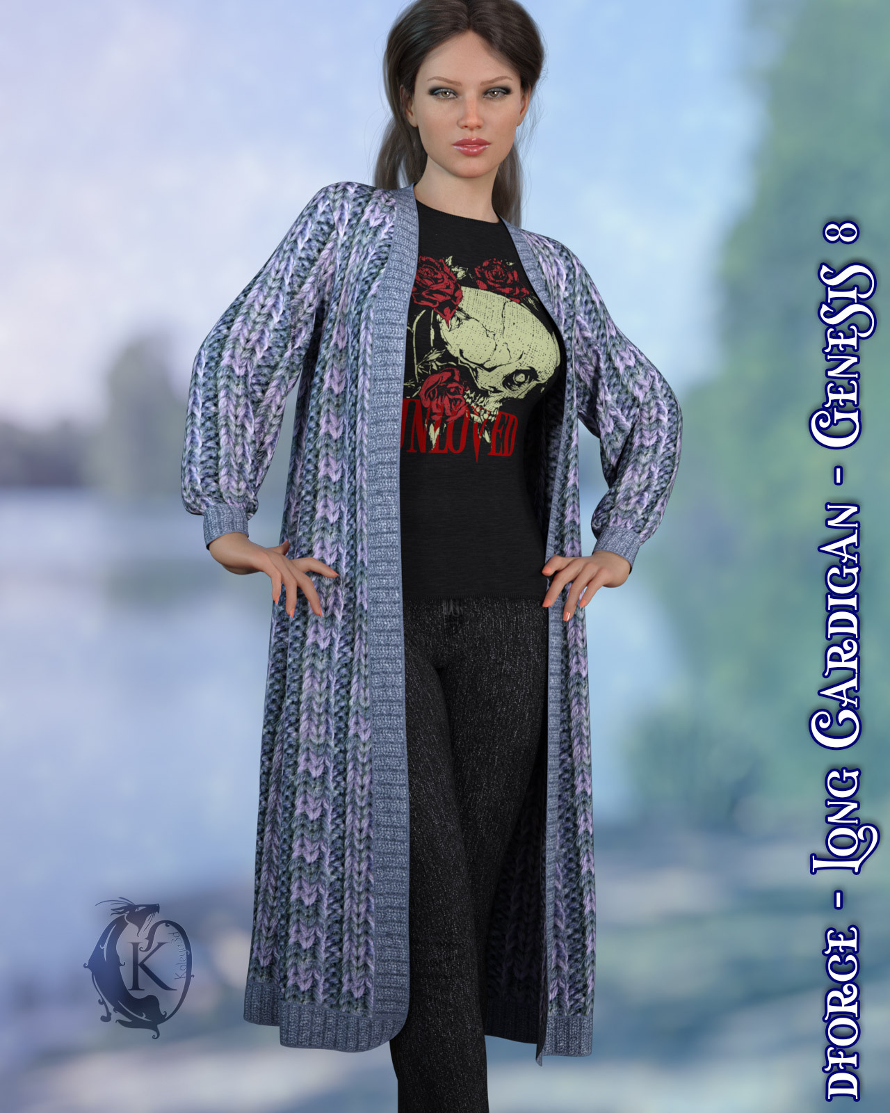 dforce - Long Cardigan - Genesis 8 by N/A
