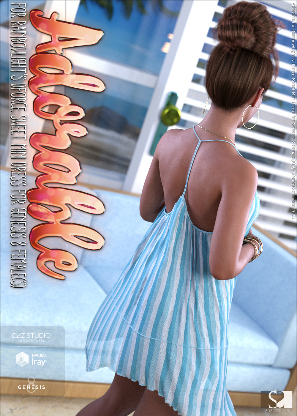 Adorable for dForce Sweet Mini Dress for Genesis 8 Females by N/A