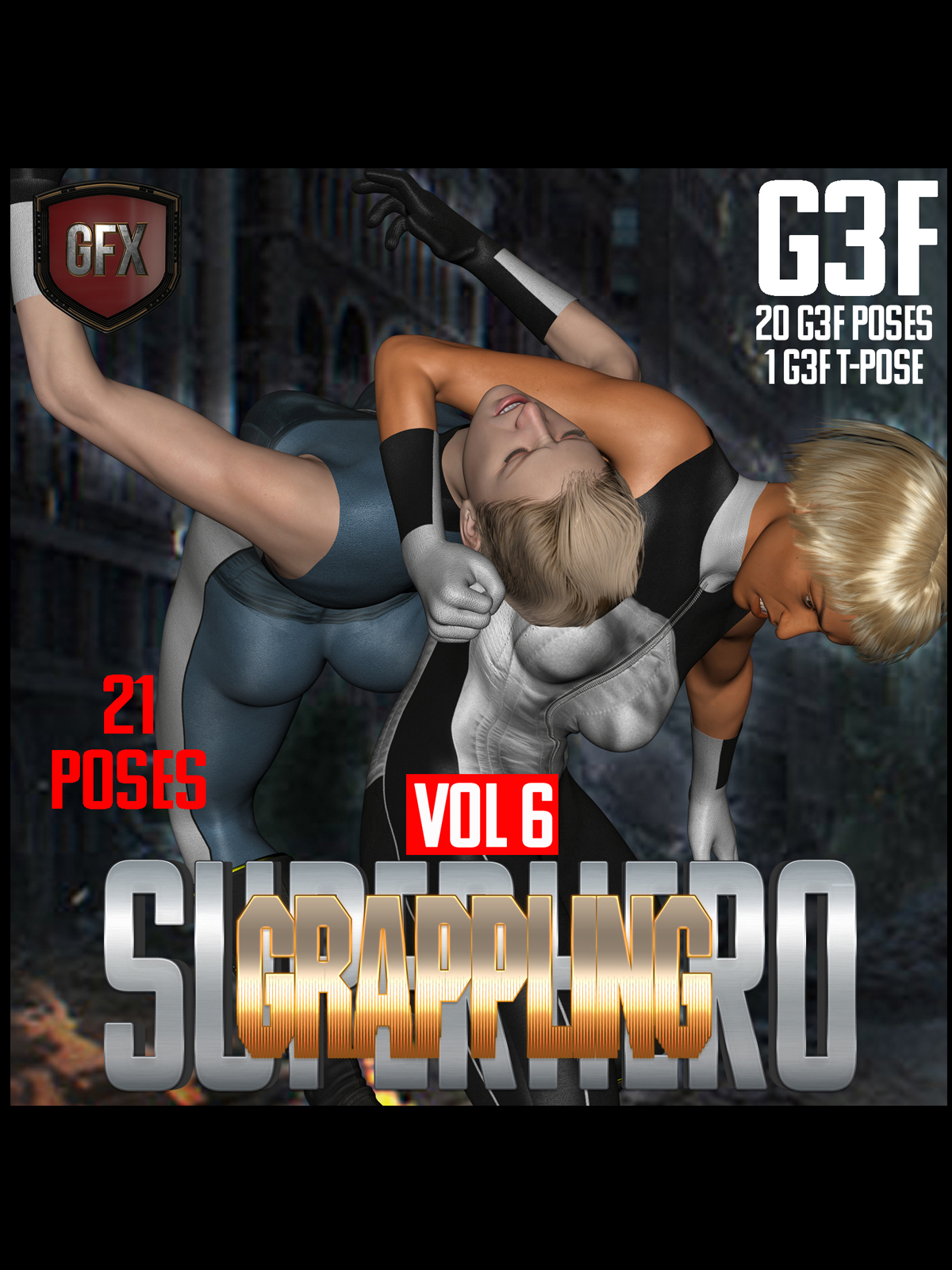 SuperHero Grappling Bundle 2 for G3F by N/A