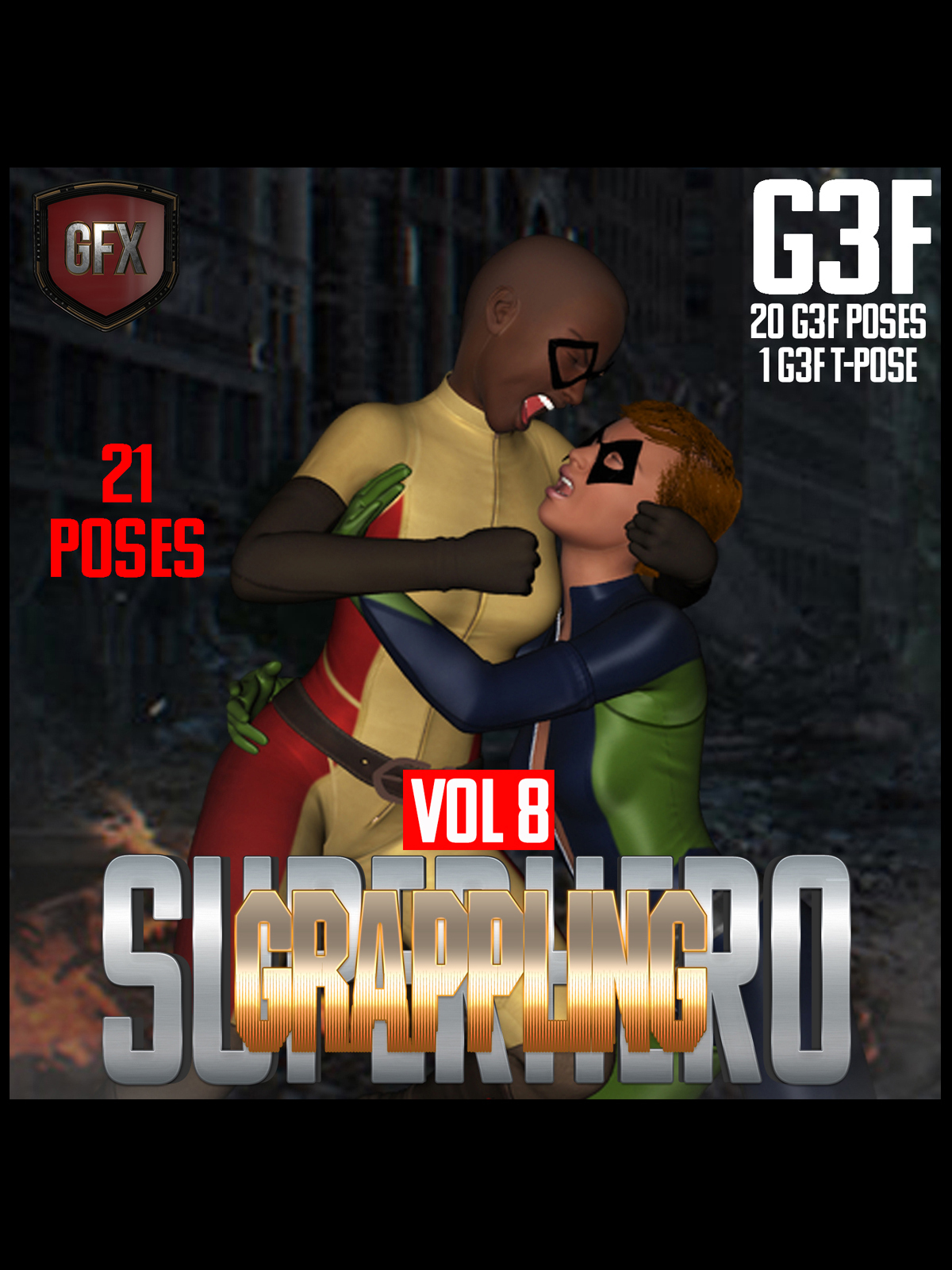 SuperHero Grappling Bundle 2 for G3F by N/A