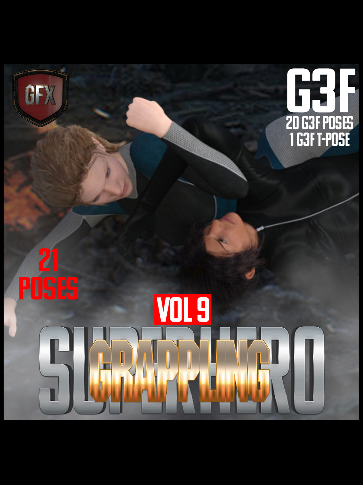 SuperHero Grappling Bundle 2 for G3F by N/A