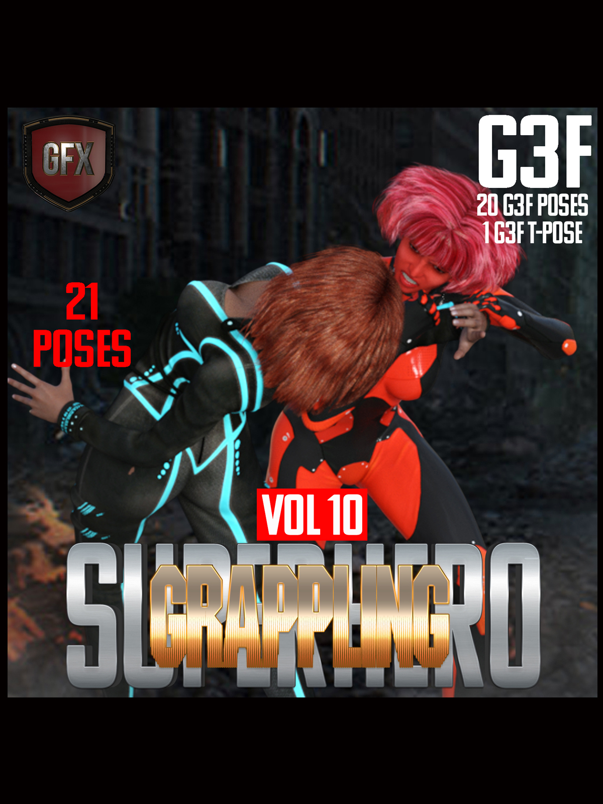 SuperHero Grappling Bundle 2 for G3F by N/A