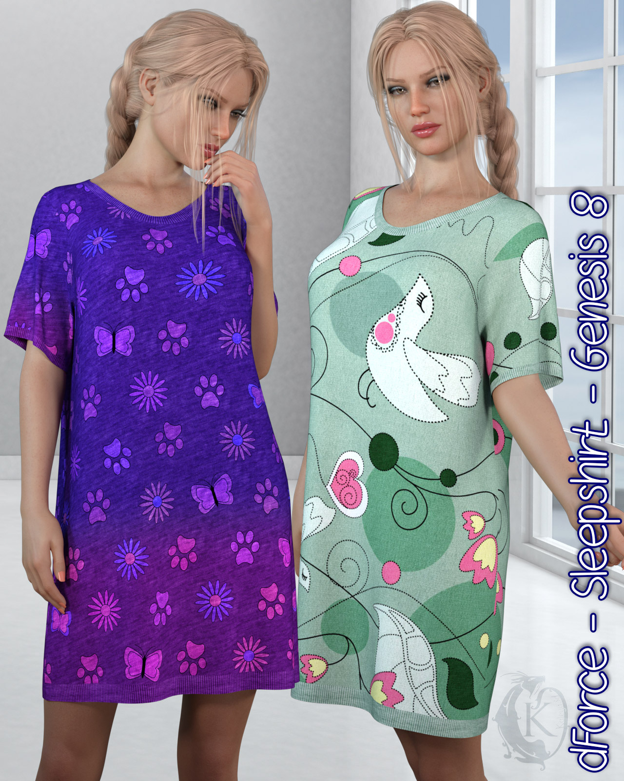 dForce - Sleepshirt - Genesis 8 by N/A