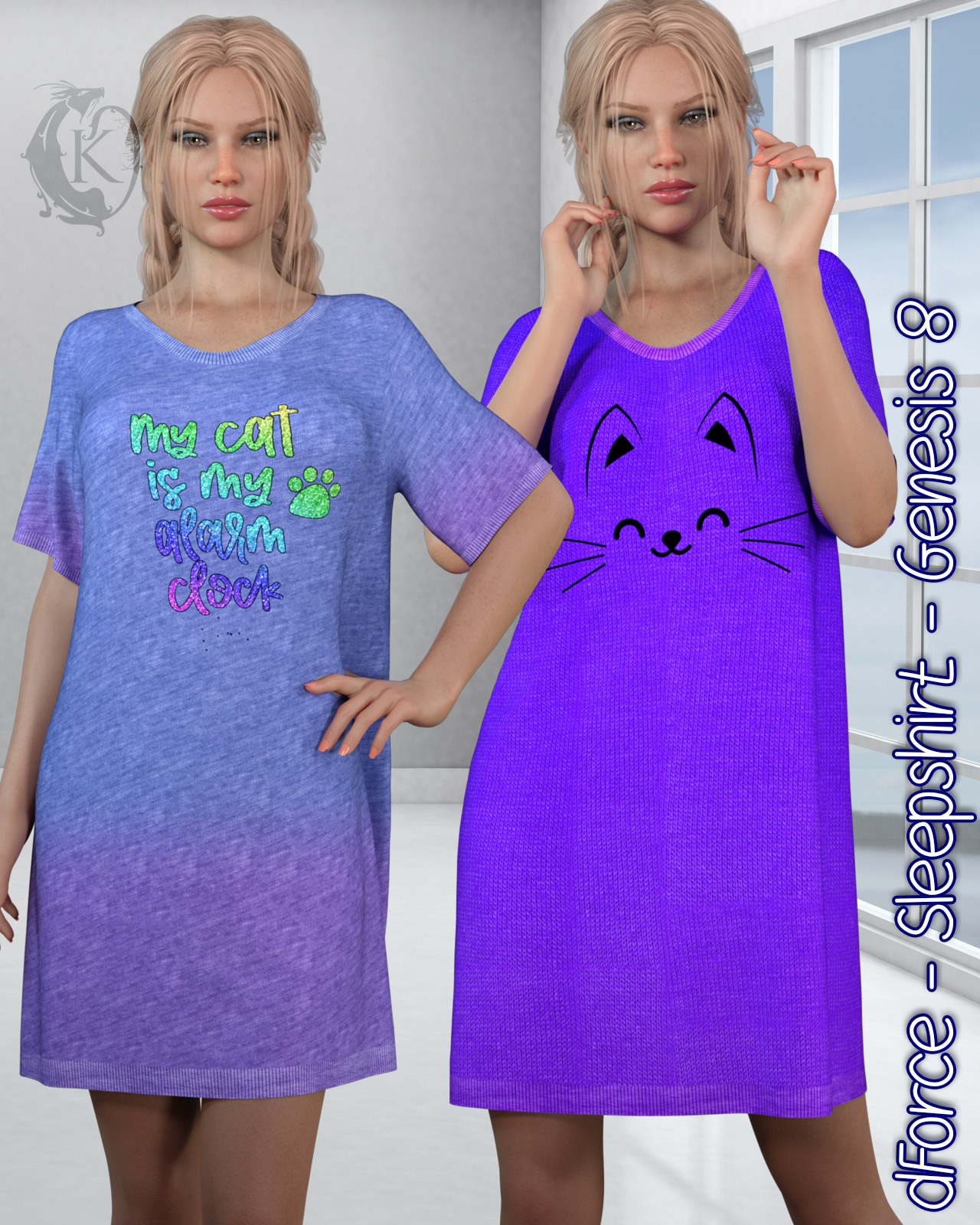 dForce - Sleepshirt - Genesis 8 by N/A
