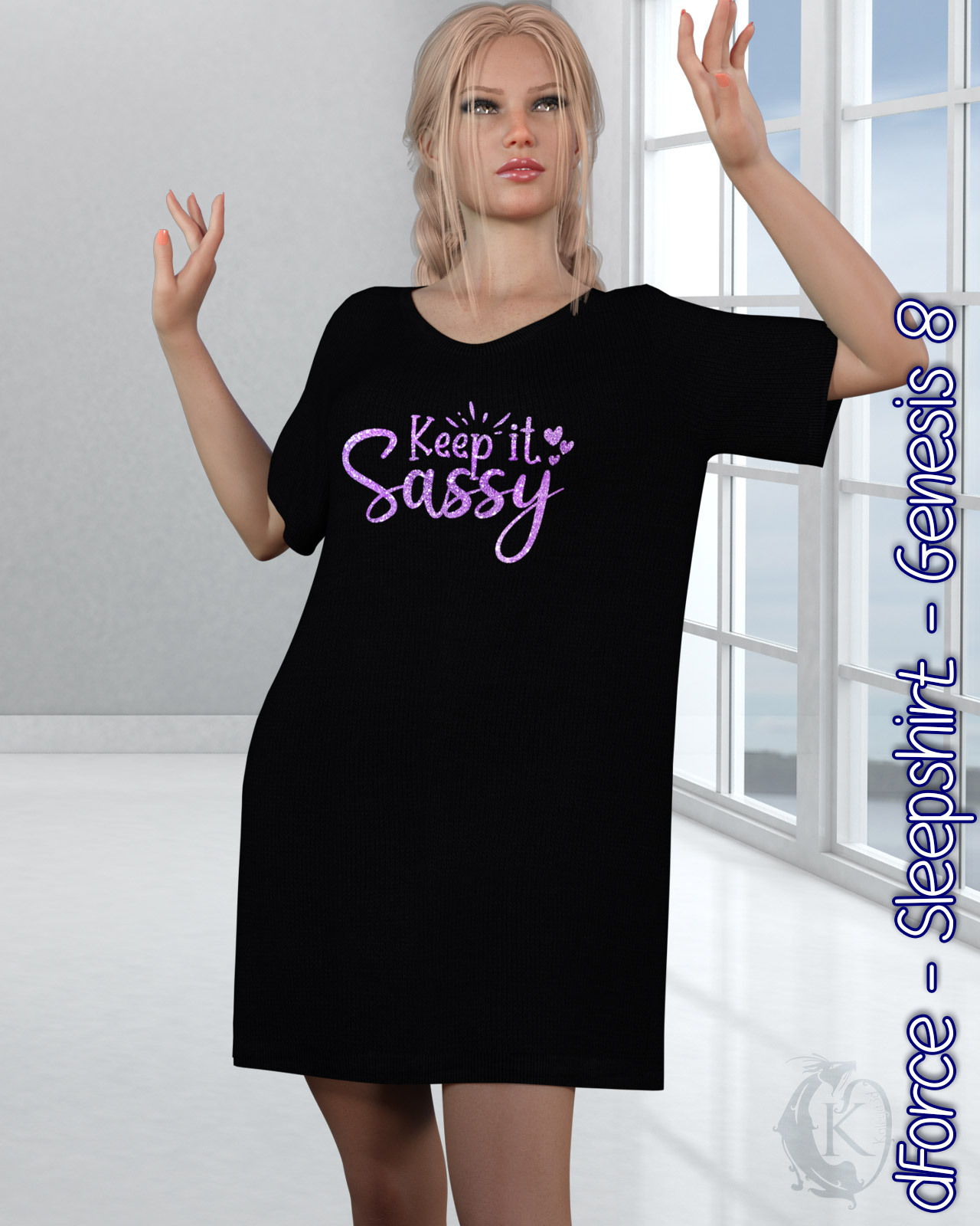 dForce - Sleepshirt - Genesis 8 by N/A