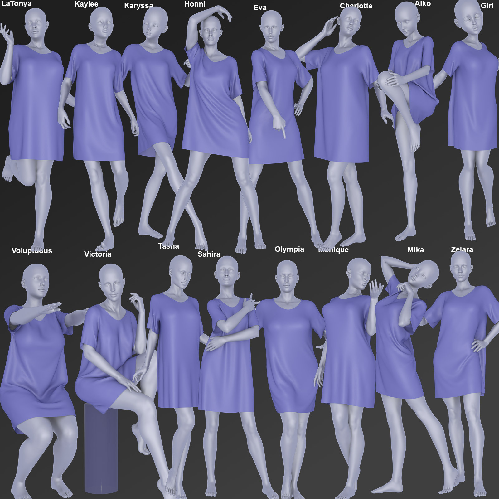 dForce - Sleepshirt - Genesis 8 by N/A