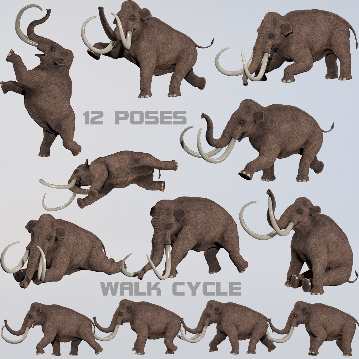 Woolly Mammoth for Poser by N/A