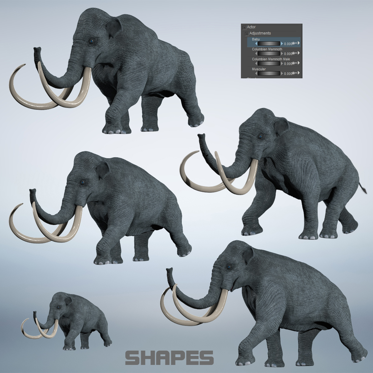 Woolly Mammoth for Poser by N/A