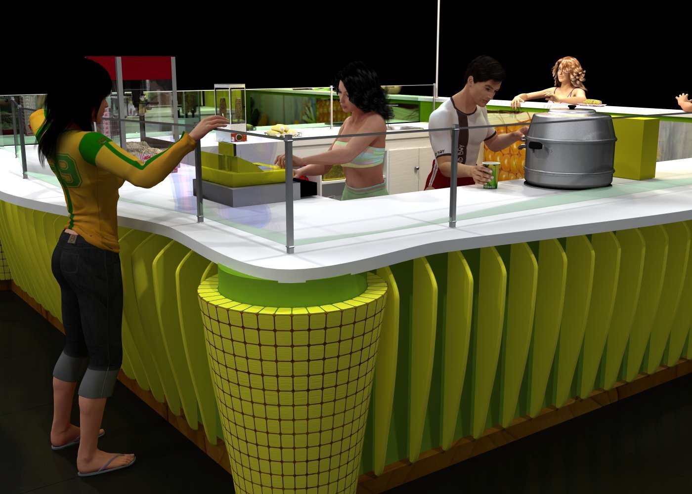 The Mall Nostalgia - Corn Kiosk poses by N/A