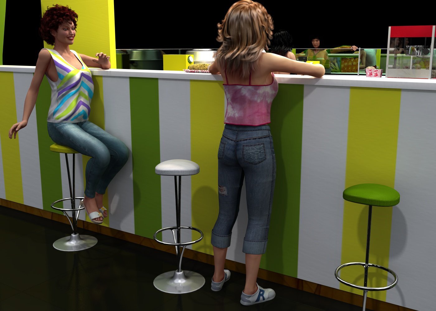 The Mall Nostalgia - Corn Kiosk poses by N/A