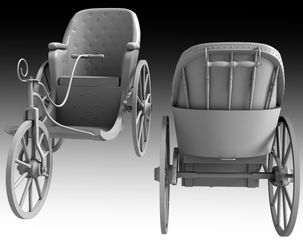 Victorian Bath Chair for Poser by N/A