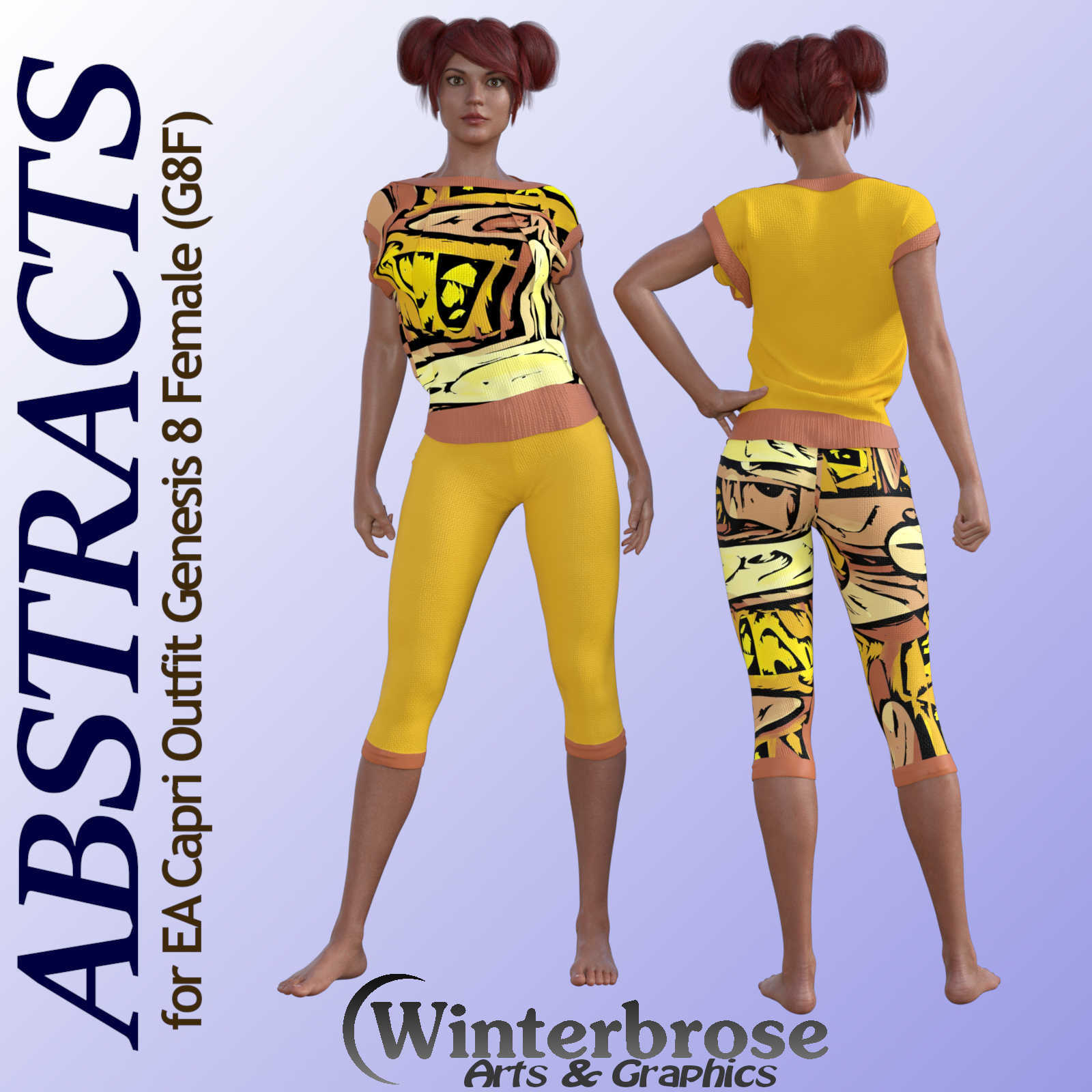 EA Capri Outfit ABSTRACTS Mix-n-Match Styles for Genesis 8 Female by N/A
