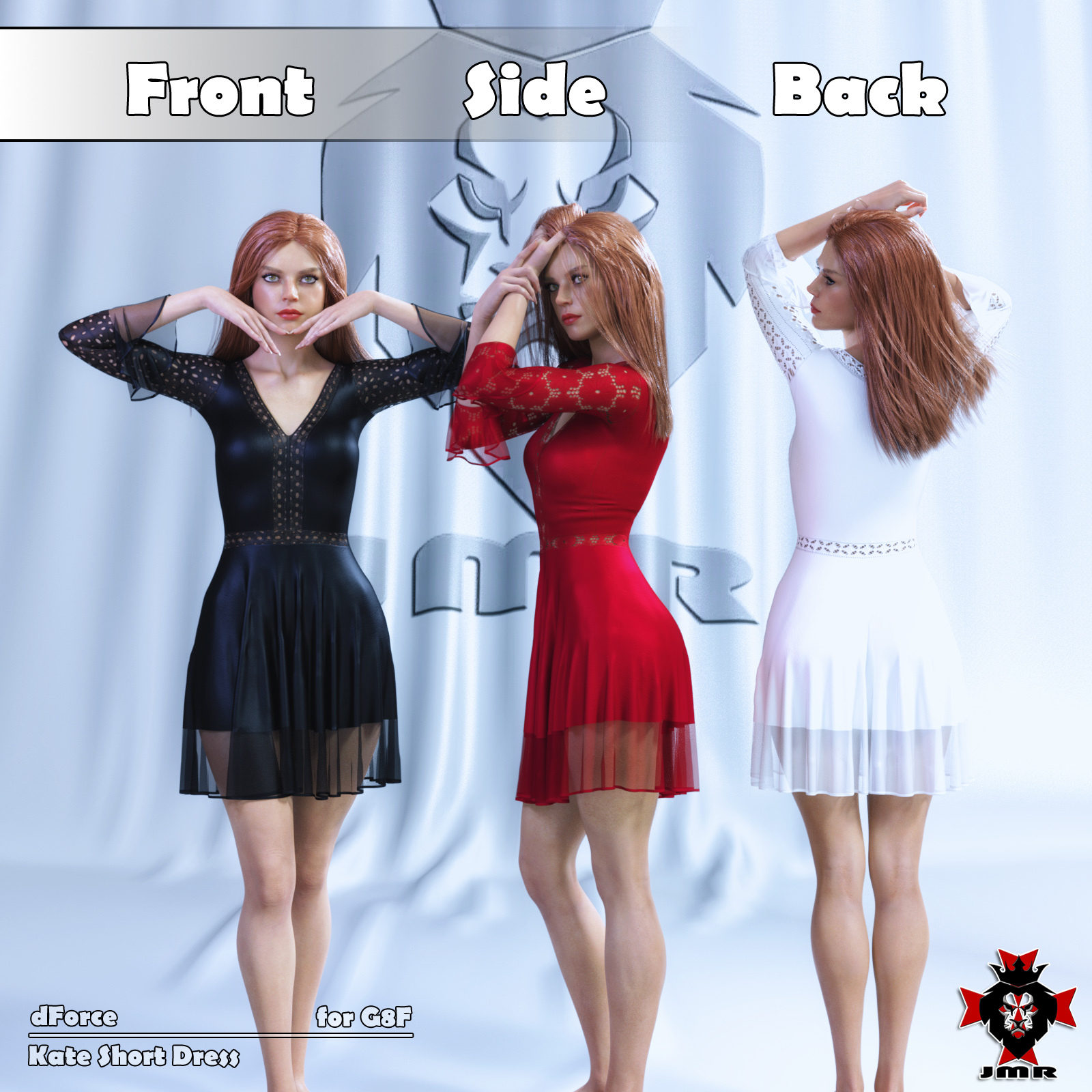 JMR dForce Kate Short Dress for G8F by N/A