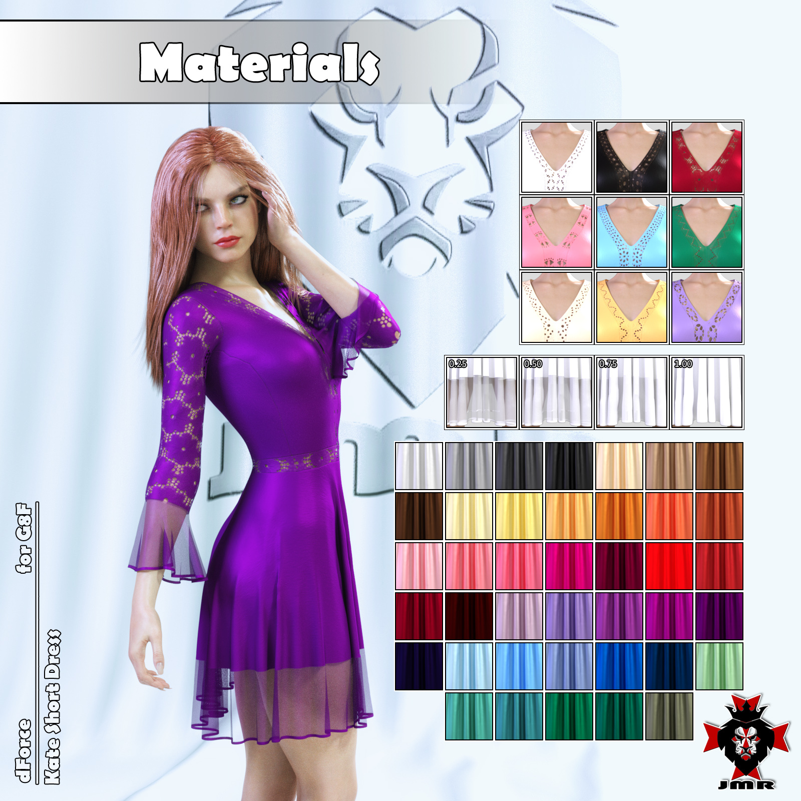 JMR dForce Kate Short Dress for G8F by N/A