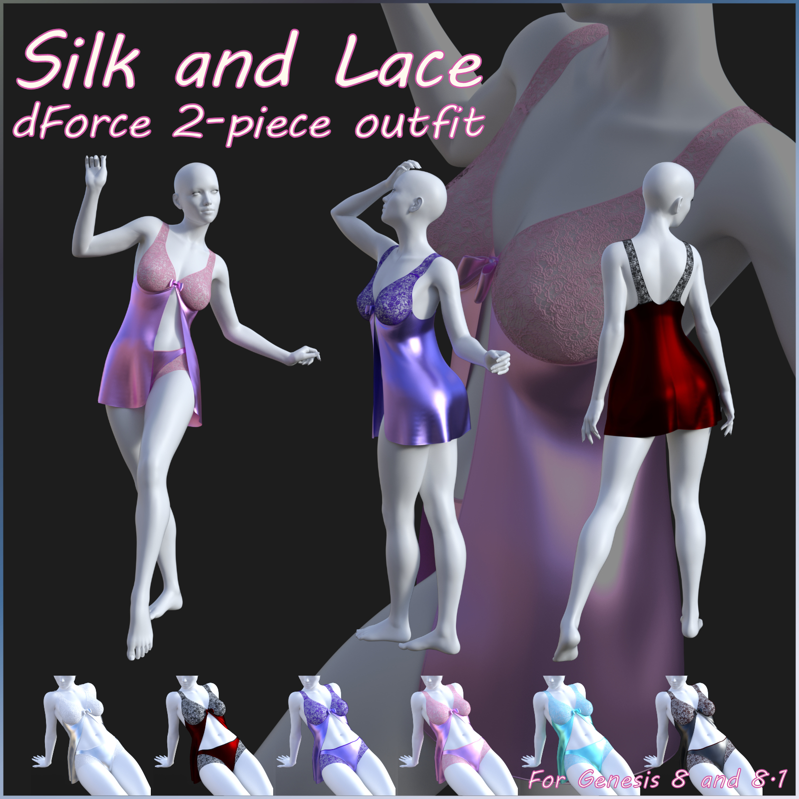 Silk and Lace for Genesis8/ 8.1 by N/A