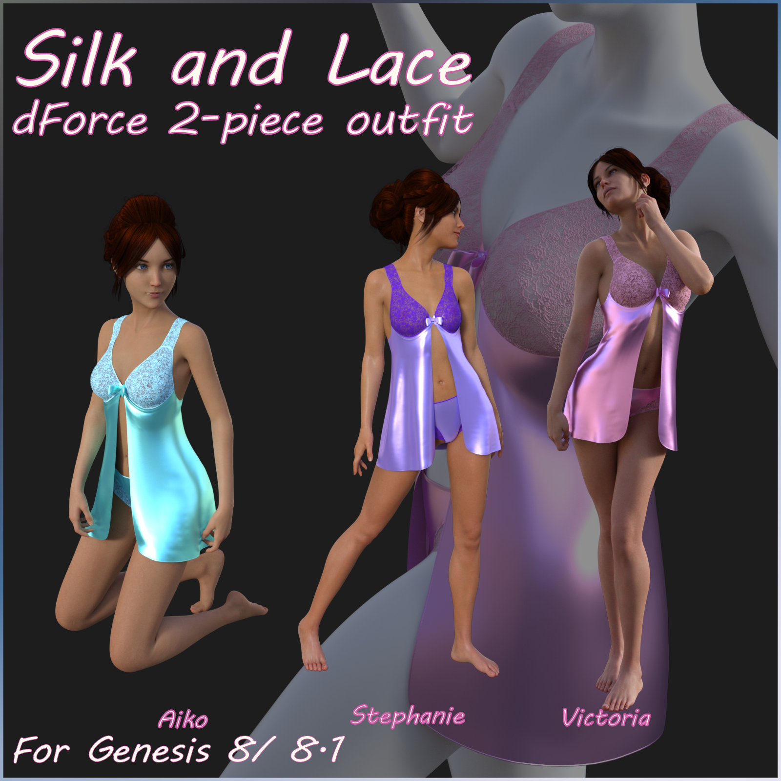 Silk and Lace for Genesis8/ 8.1 by N/A