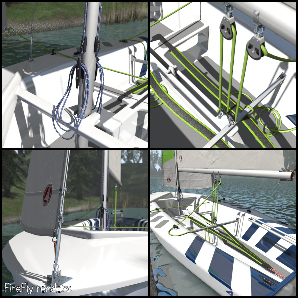 Small open sailboat for Poser by N/A