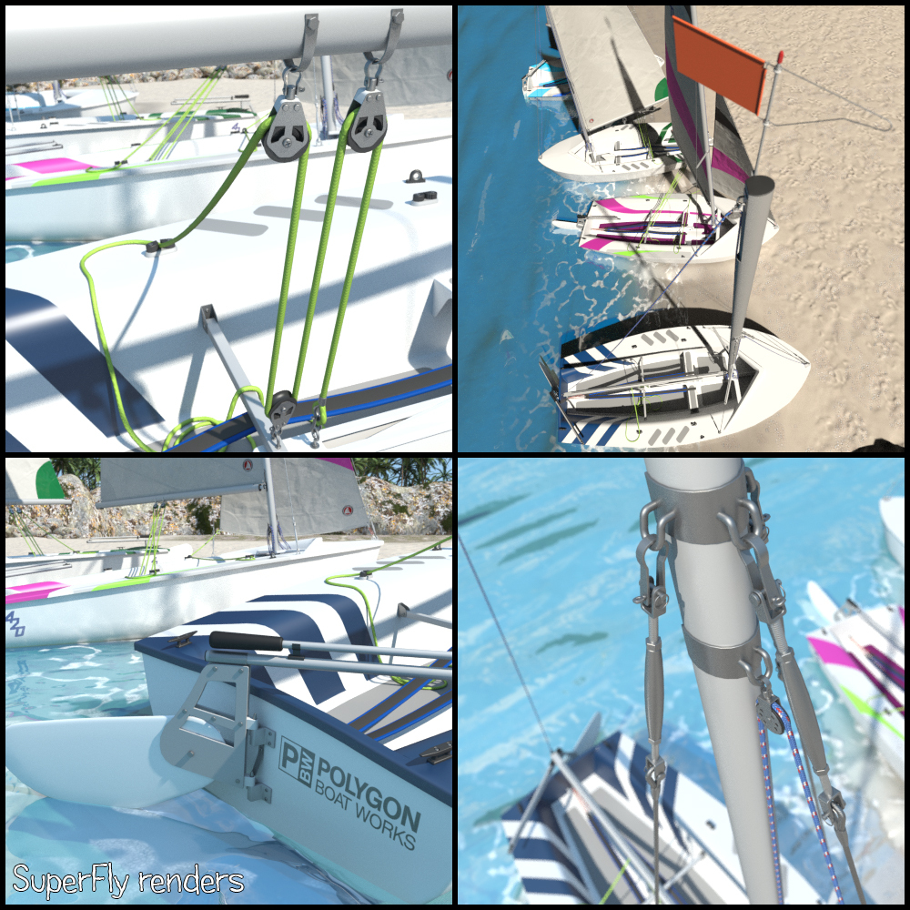 Small open sailboat for Poser by N/A