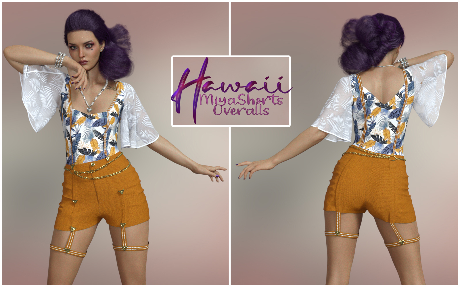 Hawaii Miya Shorts Overalls G8F by N/A
