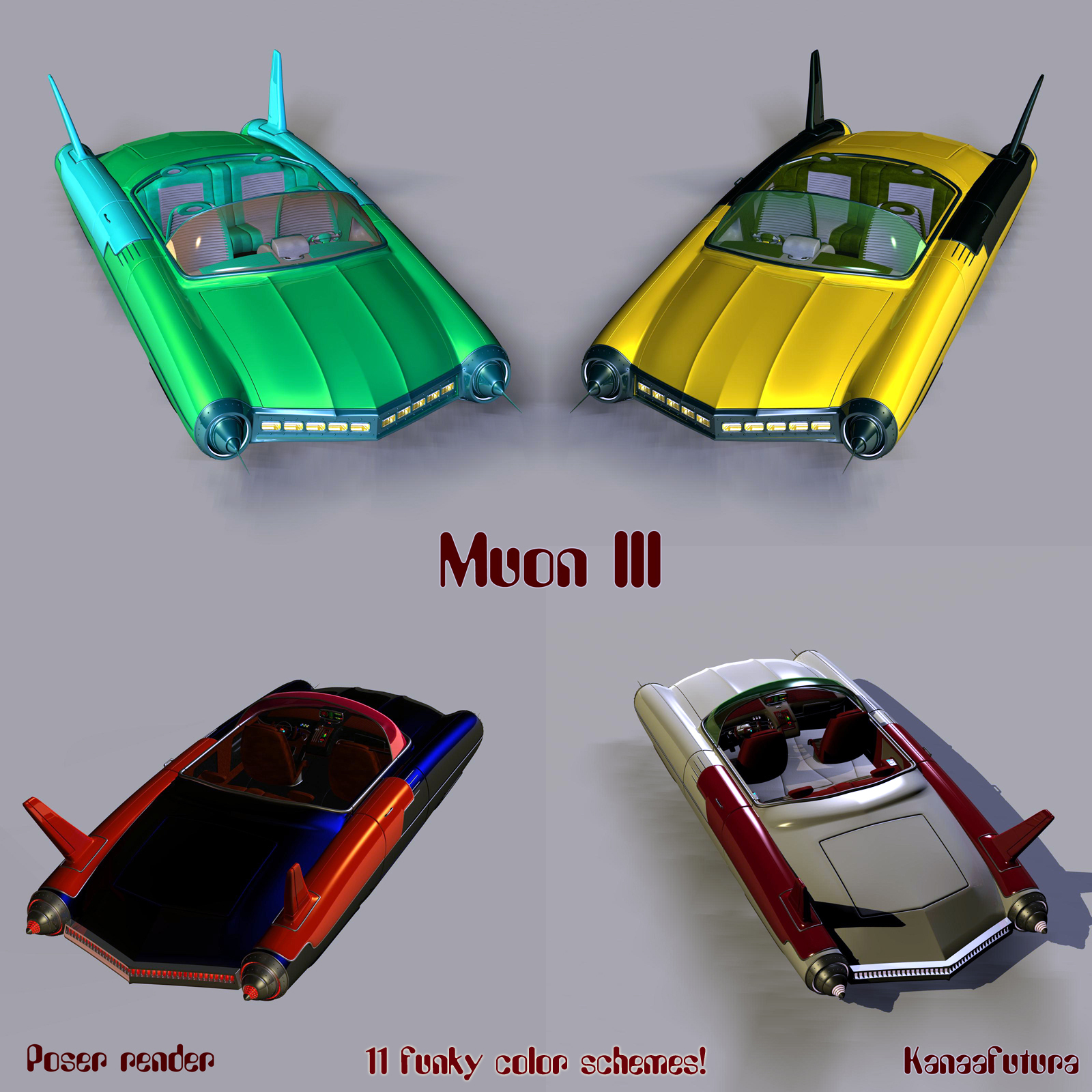 Muon III - Flying Car for Poser by N/A