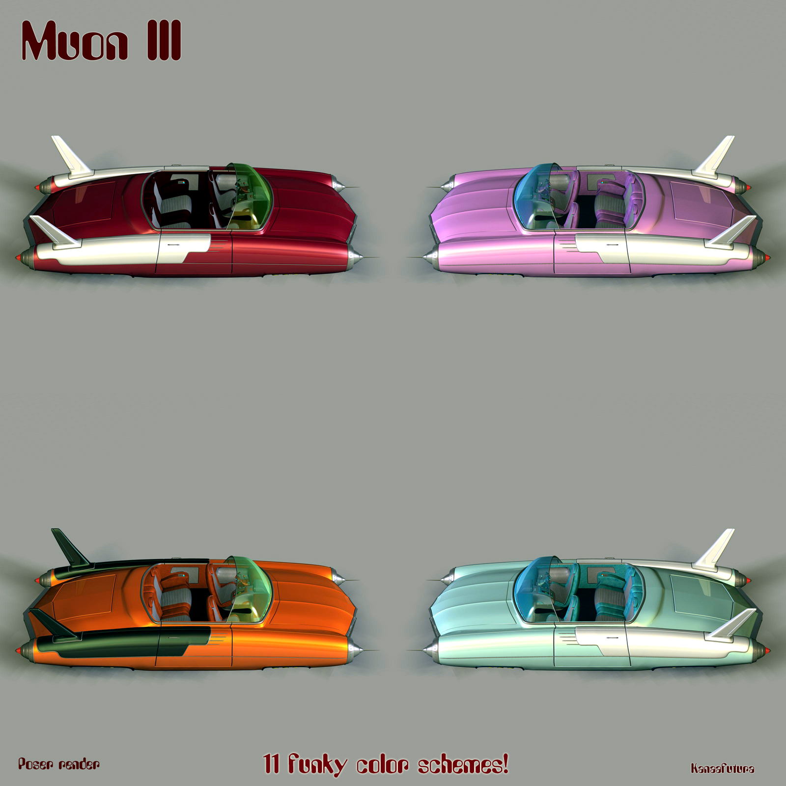Muon III - Flying Car for Poser by N/A
