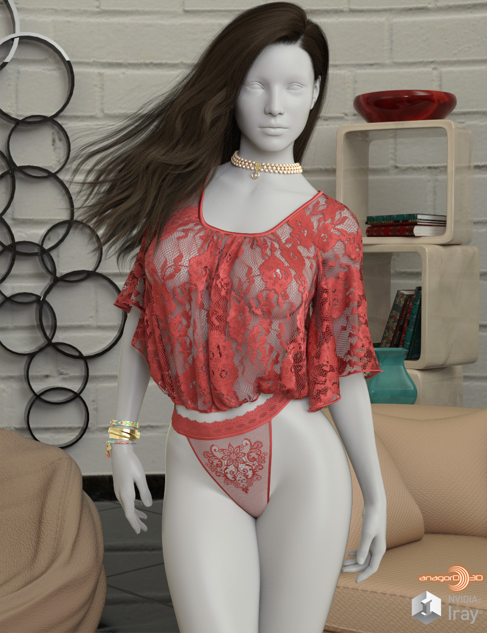 VERSUS - dForce Flowing Sleeves Bodysuit for Genesis 8 and 8.1 Female(s) by N/A