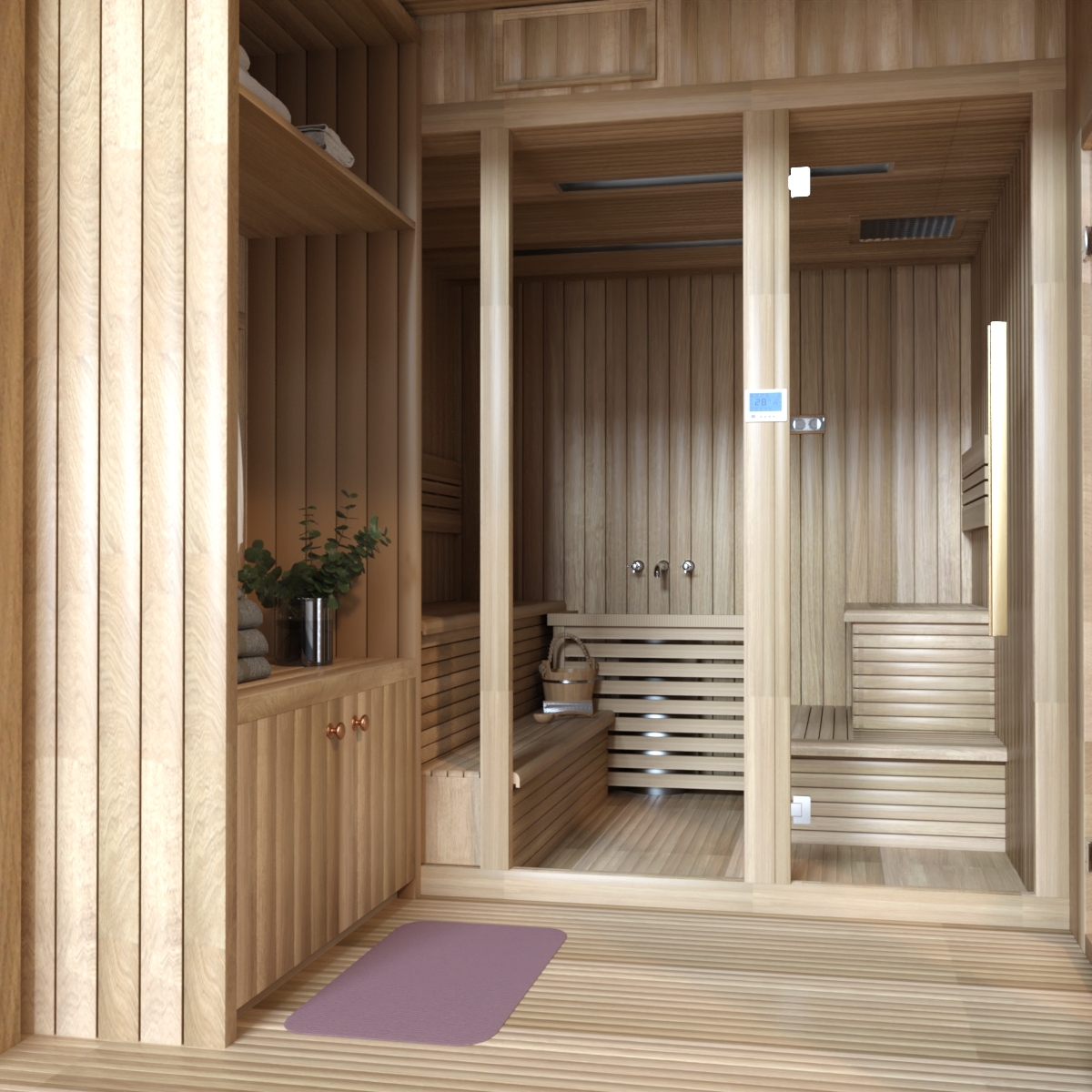 Modern Sauna Room by N/A