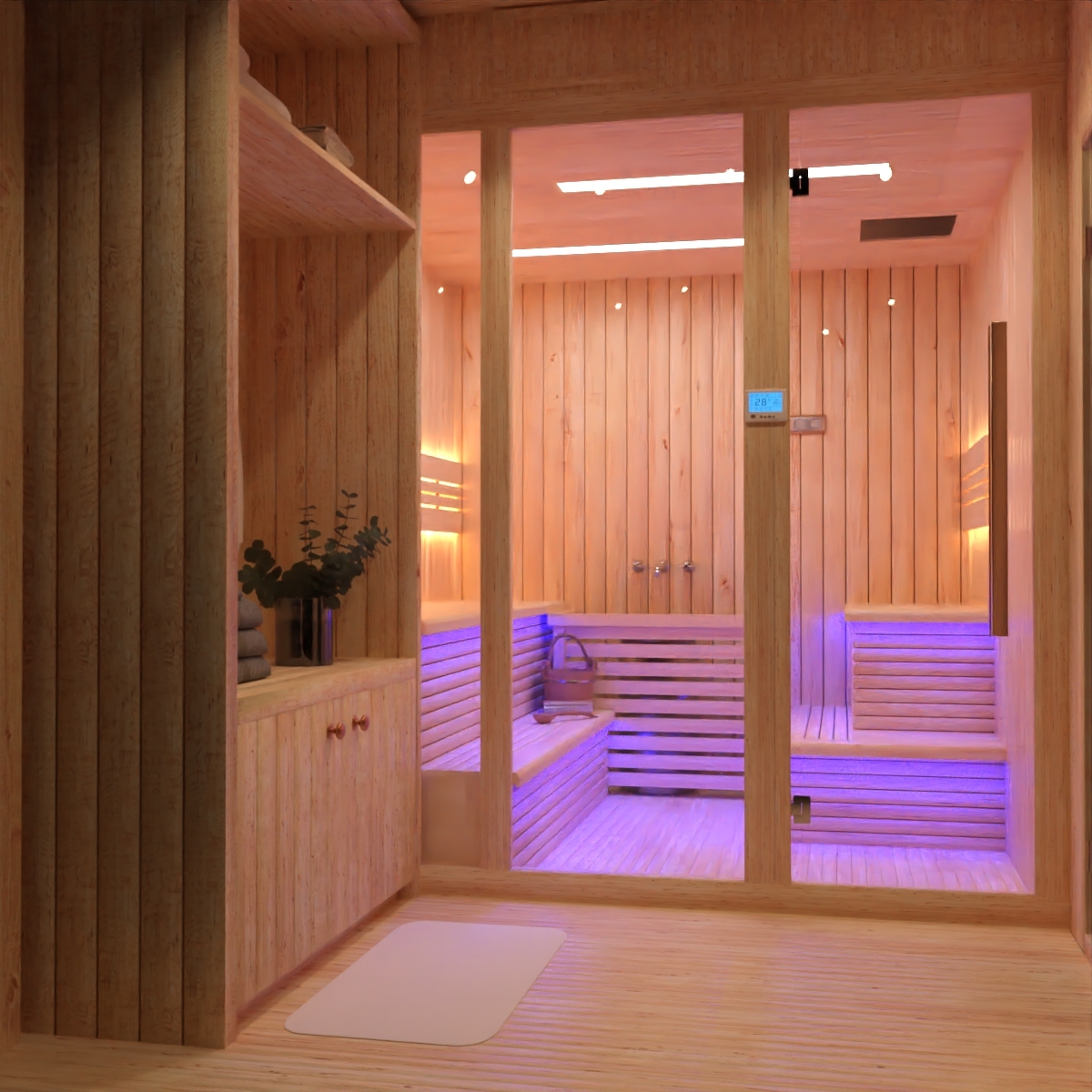 Modern Sauna Room by N/A