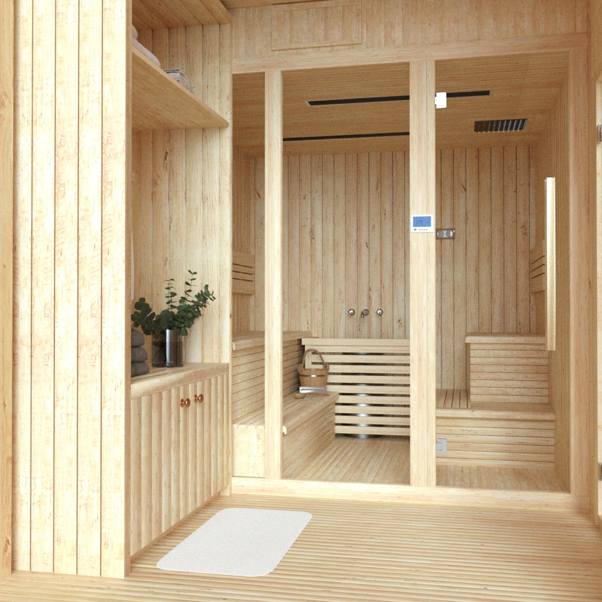 Modern Sauna Room by N/A
