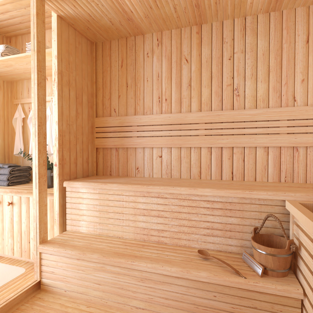 Modern Sauna Room by N/A