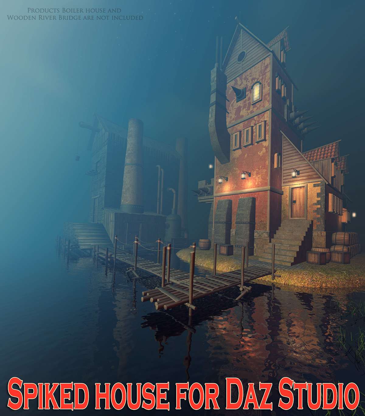 Spiked house for Daz Studio by N/A