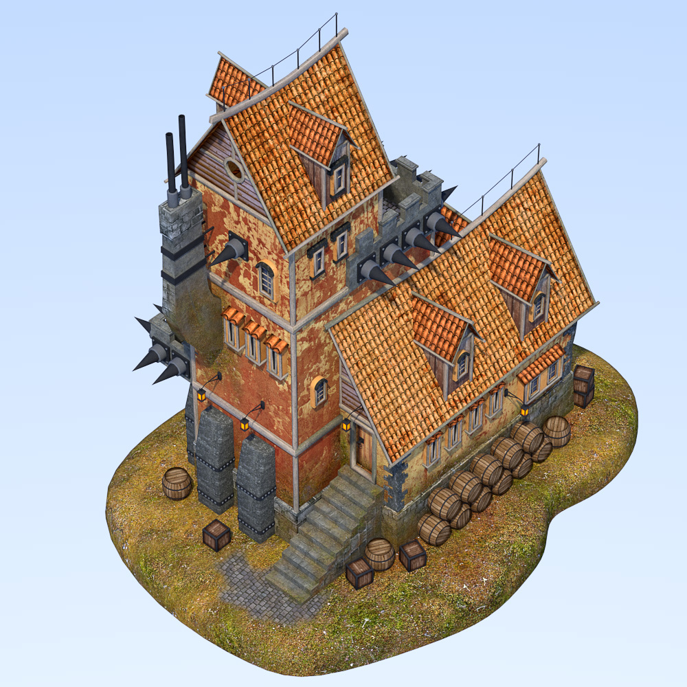 Spiked house for Daz Studio by N/A