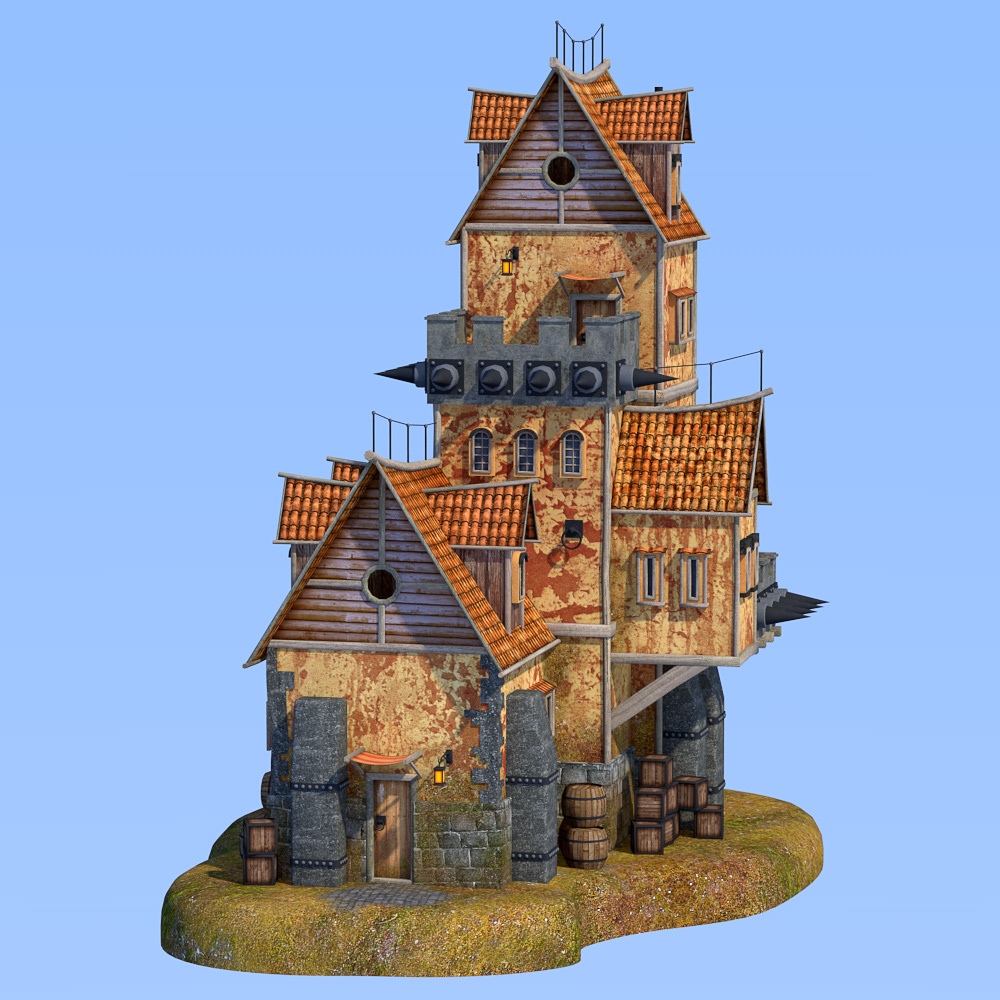Spiked house for Daz Studio by N/A