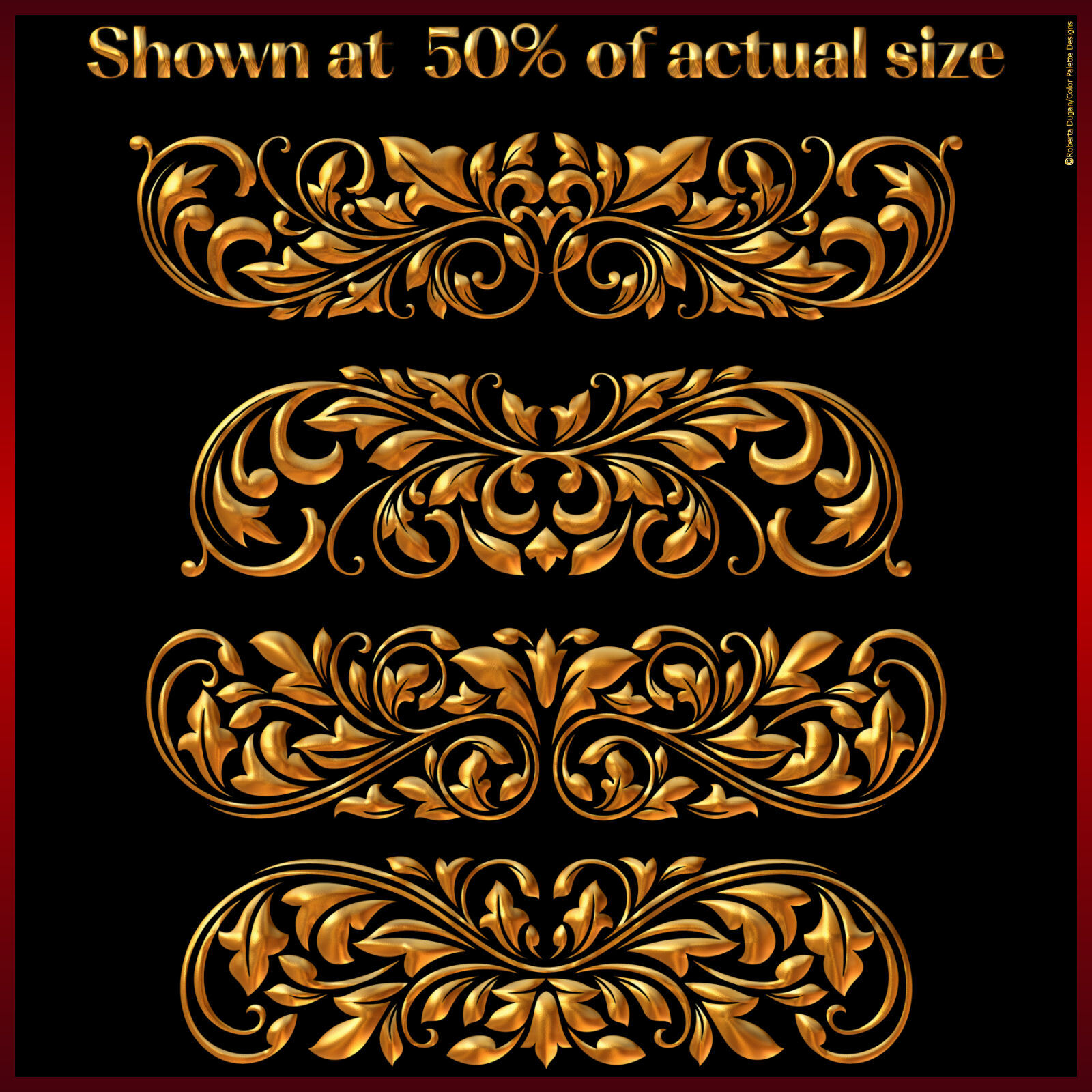 Diamonds and Gold Fancy Divider Bars Pack by N/A