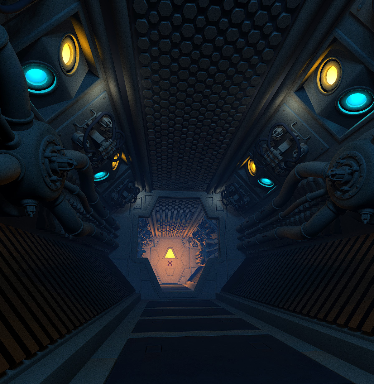 Starship corridor for Poser by N/A
